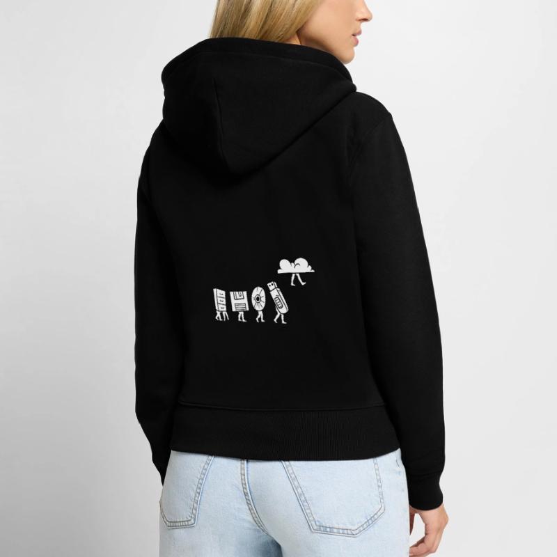 Informatiker Programmierer Computer Internet Cloud Frauen Premium Bio Zip Hoodie