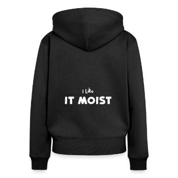 I Like It Moist - Thanksgiving - Women's Premium Organic Zip Hoodie - black - Back - Julia (174cm)