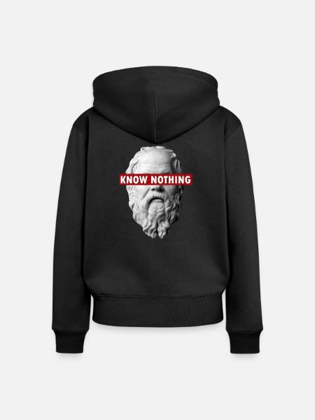 KENNEN NICHTS SOCKEN - Frauen Premium Bio Zip Hoodie - Schwarz