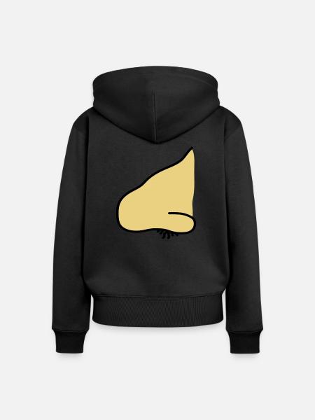 nose - Frauen Premium Bio Zip Hoodie - Schwarz