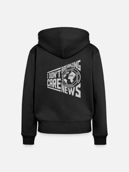 Breaking news don t - Frauen Premium Bio Zip Hoodie - Schwarz