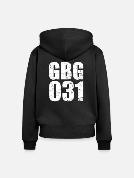 GBG031 - Frauen Premium Bio Zip Hoodie - Schwarz