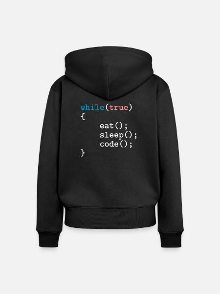 Programmierer, Software, Informatik, Developer - Frauen Premium Bio Zip Hoodie - Schwarz