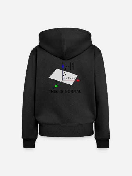 Das ist normal - Frauen Premium Bio Zip Hoodie - Schwarz