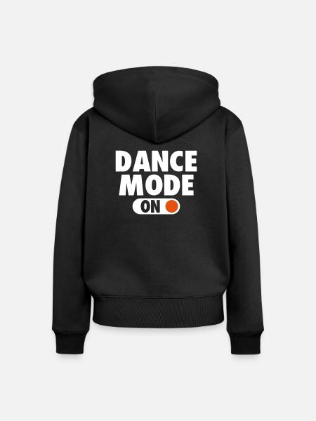 Funny Dance Mode - Frauen Premium Bio Zip Hoodie - Schwarz