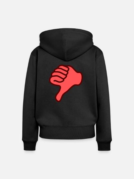 Dislike - Frauen Premium Bio Zip Hoodie - Schwarz