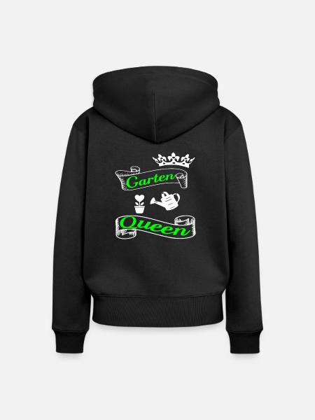 Garten - Frauen Premium Bio Zip Hoodie - Schwarz