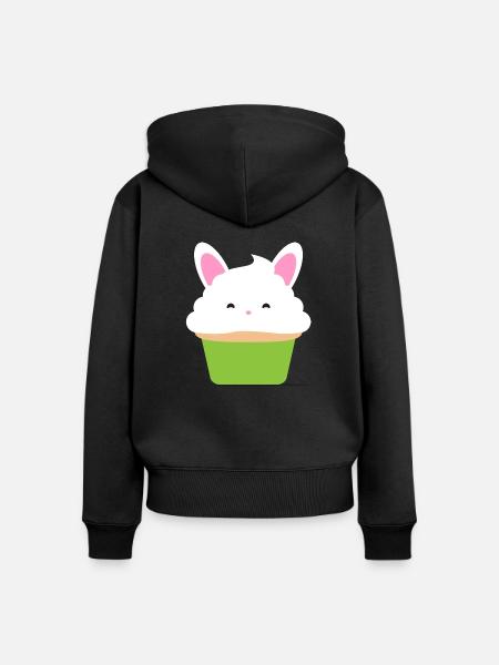 Cupcake, Muffin, Geschenkidee - Frauen Premium Bio Zip Hoodie - Schwarz