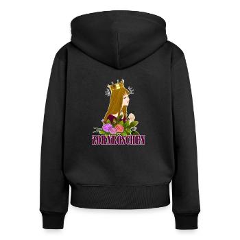 Zornröschen Dornröschen Prinzessin - Frauen Premium Bio Zip Hoodie - Schwarz - Hinten - Julia (174cm)