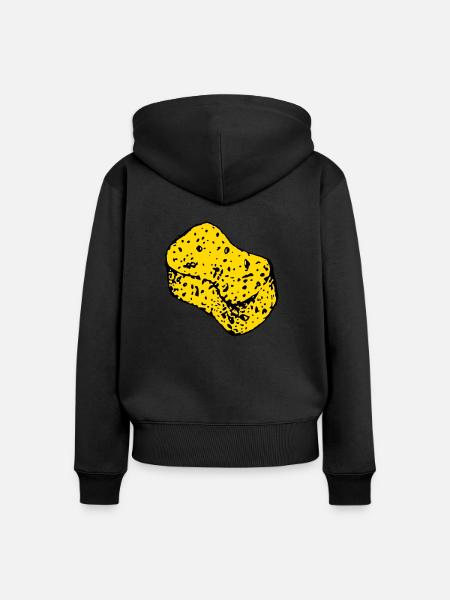 Schwamm - Frauen Premium Bio Zip Hoodie - Schwarz