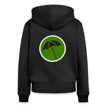 beach strand summer sommer vacation urlaub206 - Frauen Premium Bio Zip Hoodie - Schwarz - Hinten - Julia (174cm)