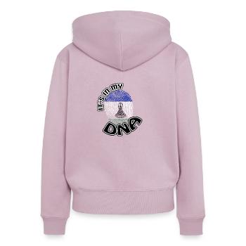 Geschenk Its in my dna dns roots Lesotho - Frauen Premium Bio Zip Hoodie - Altrosa - Hinten - Julia (174cm)