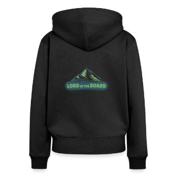 Snowboard hobby gift snowboarder pente de montagne - Sweat à capuche zippé Premium bio Femme - noir - Dos - Julia (174cm)