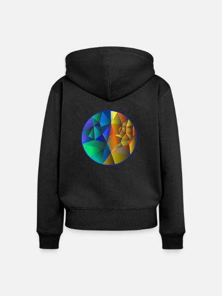 Prisma - Frauen Premium Bio Zip Hoodie - Schwarz
