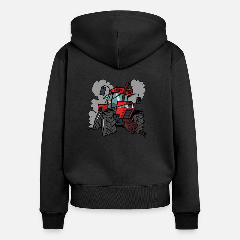 cas 5120 - Sweat à capuche zippé Premium bio Femme - noir