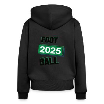 Football Spieler Team Turnier Mannschaft in 2025 - Frauen Premium Bio Zip Hoodie - Schwarz - Hinten - Julia (174cm)