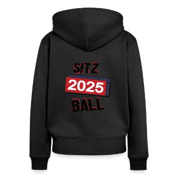 Sitzball Spielerin Team Turnier Mannschaft 2025 - Frauen Premium Bio Zip Hoodie - Schwarz - Hinten - Julia (174cm)