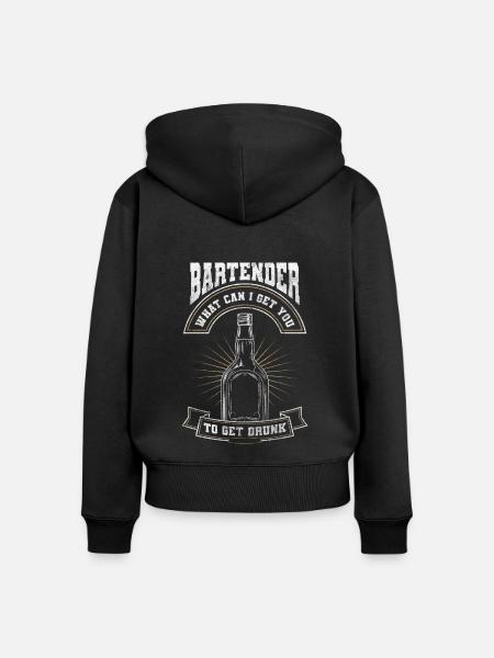 Bar Kellner Mixgetränk Beruf - Frauen Premium Bio Zip Hoodie - Schwarz