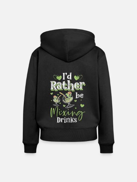 Barkeeper Bier Urlaub - Frauen Premium Bio Zip Hoodie - Schwarz