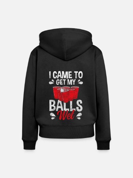 Pong Gewinner Fun - Frauen Premium Bio Zip Hoodie - Schwarz
