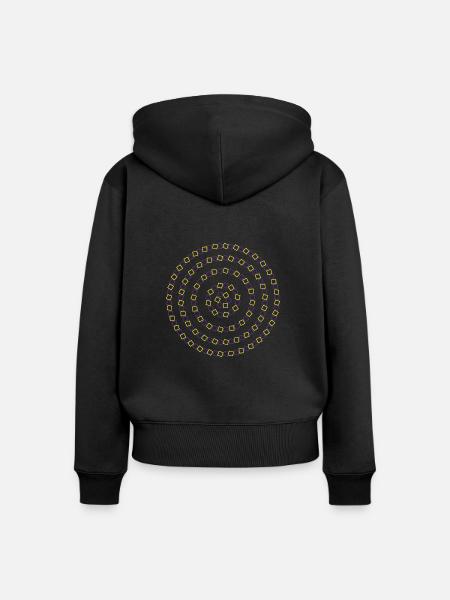 Optische Täuschung Spirale - Frauen Premium Bio Zip Hoodie - Schwarz