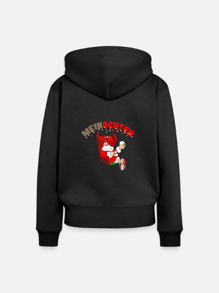 Meinachten! - Frauen Premium Bio Zip Hoodie - Schwarz