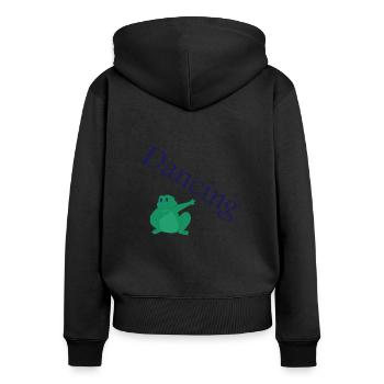 Danse Musique de danse - Sweat à capuche zippé Premium bio Femme - noir - Dos - Julia (174cm)