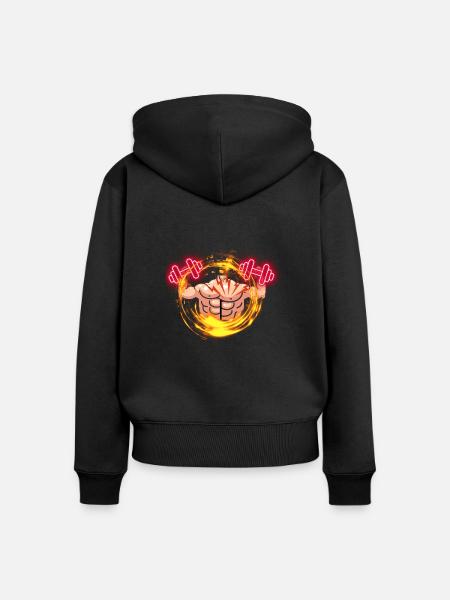 Brustmukki - Frauen Premium Bio Zip Hoodie - Schwarz