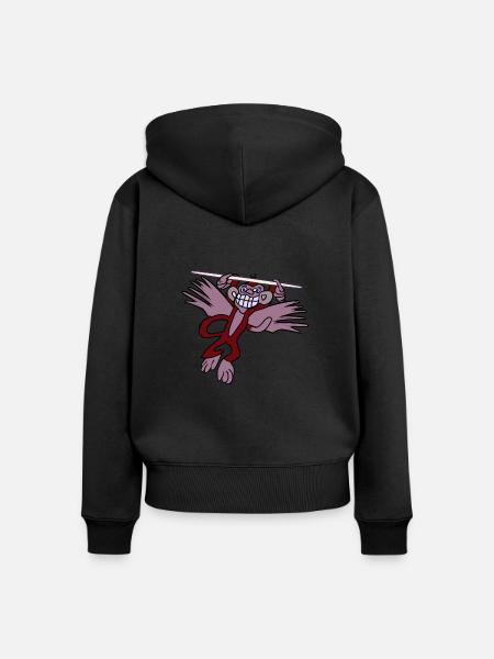 Fliegen - Frauen Premium Bio Zip Hoodie - Schwarz