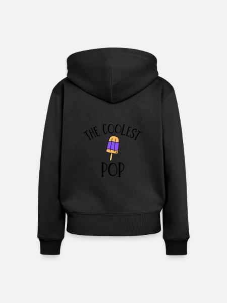 DER COOLSTE POP - Frauen Premium Bio Zip Hoodie - Schwarz