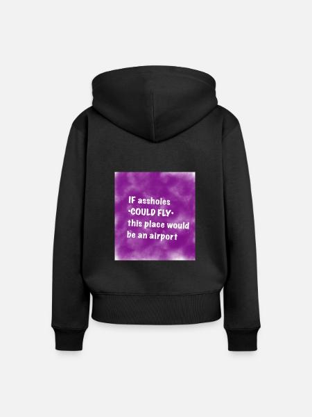 Lustiges Zitat - Frauen Premium Bio Zip Hoodie - Schwarz
