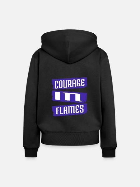 firefighting equipment geek awesome - Frauen Premium Bio Zip Hoodie - Schwarz