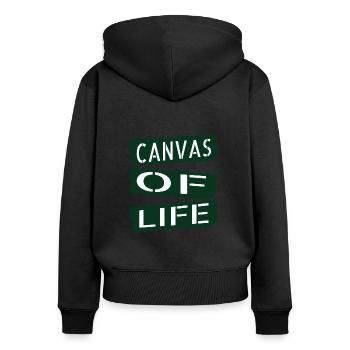 Natural Beauty Unique Expression Happy - Women's Premium Organic Zip Hoodie - black - Back - Julia (174cm)