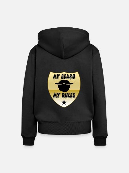 Bart - Frauen Premium Bio Zip Hoodie - Schwarz