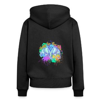 Laos Laote Laoten Neujahr I Geschenk - Frauen Premium Bio Zip Hoodie - Schwarz - Hinten - Julia (174cm)