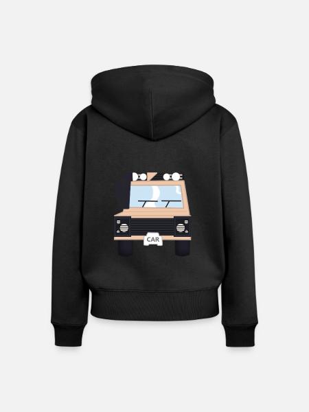 4x4 Buschauto - Frauen Premium Bio Zip Hoodie - Schwarz