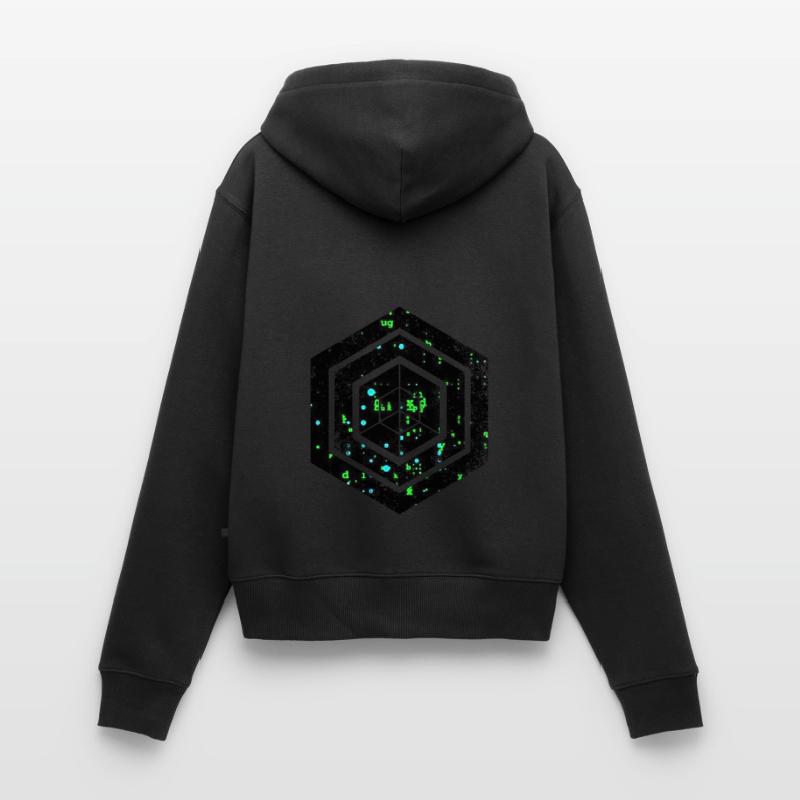 Hexagon-Programmierung Programmierer Codierung geometrisch Frauen Premium Bio Zip Hoodie