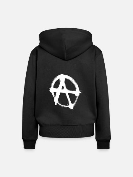 A - Frauen Premium Bio Zip Hoodie - Schwarz