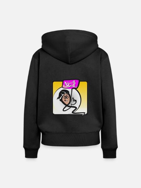 Sieger Nr:1 - Frauen Premium Bio Zip Hoodie - Schwarz