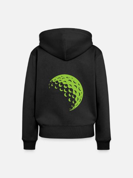 Golfball - Frauen Premium Bio Zip Hoodie - Schwarz