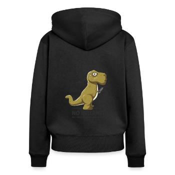 No internet - Women's Premium Organic Zip Hoodie - black - Back - Julia (174cm)