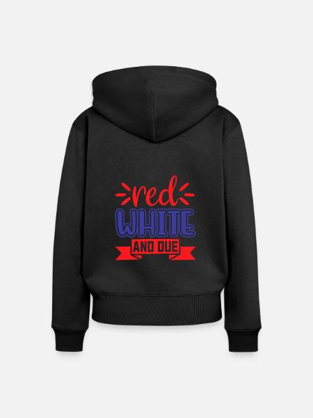 Rotweiß und fällig - Frauen Premium Bio Zip Hoodie - Schwarz