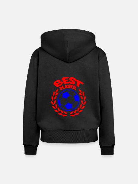 Best Soccer Player - Frauen Premium Bio Zip Hoodie - Schwarz
