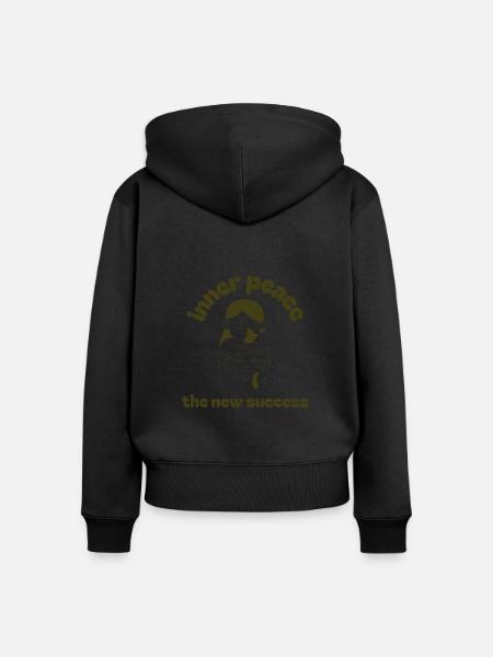 Innerer Frieden - Frauen Premium Bio Zip Hoodie - Schwarz