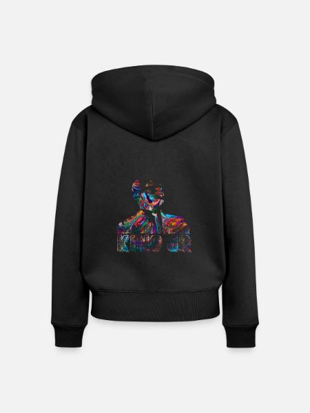 Martin Luther King Jr. - Frauen Premium Bio Zip Hoodie - Schwarz