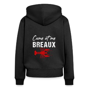 Flusskrebs Crawfish Hummer Vintage Seafood Sprüche - Frauen Premium Bio Zip Hoodie - Schwarz - Hinten - Julia (174cm)