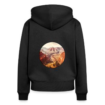 Parc national du Grand Canyon en Arizona - Sweat à capuche zippé Premium bio Femme - noir - Dos - Julia (174cm)