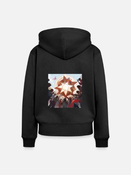 Das Fest der Sonne ☀ - Frauen Premium Bio Zip Hoodie - Schwarz