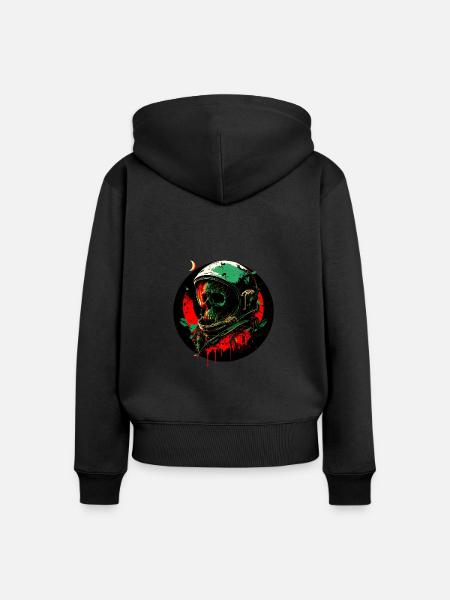 Toter Astronaut - Frauen Premium Bio Zip Hoodie - Schwarz
