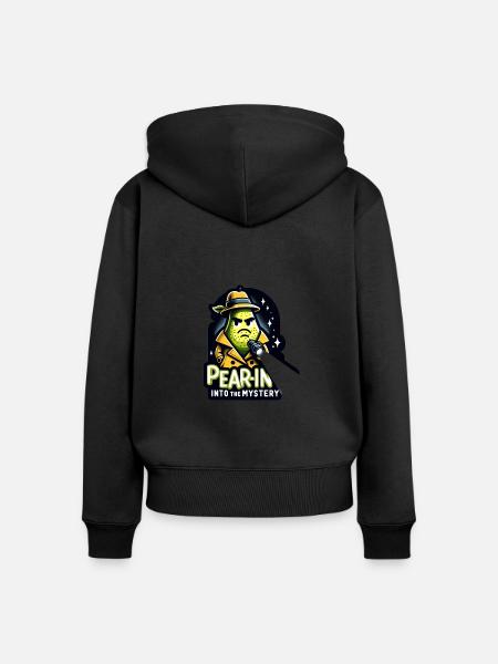 Pearin into the Mystery - Frauen Premium Bio Zip Hoodie - Schwarz